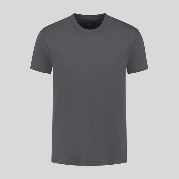 Camiseta cuello redondo gris oscuro
