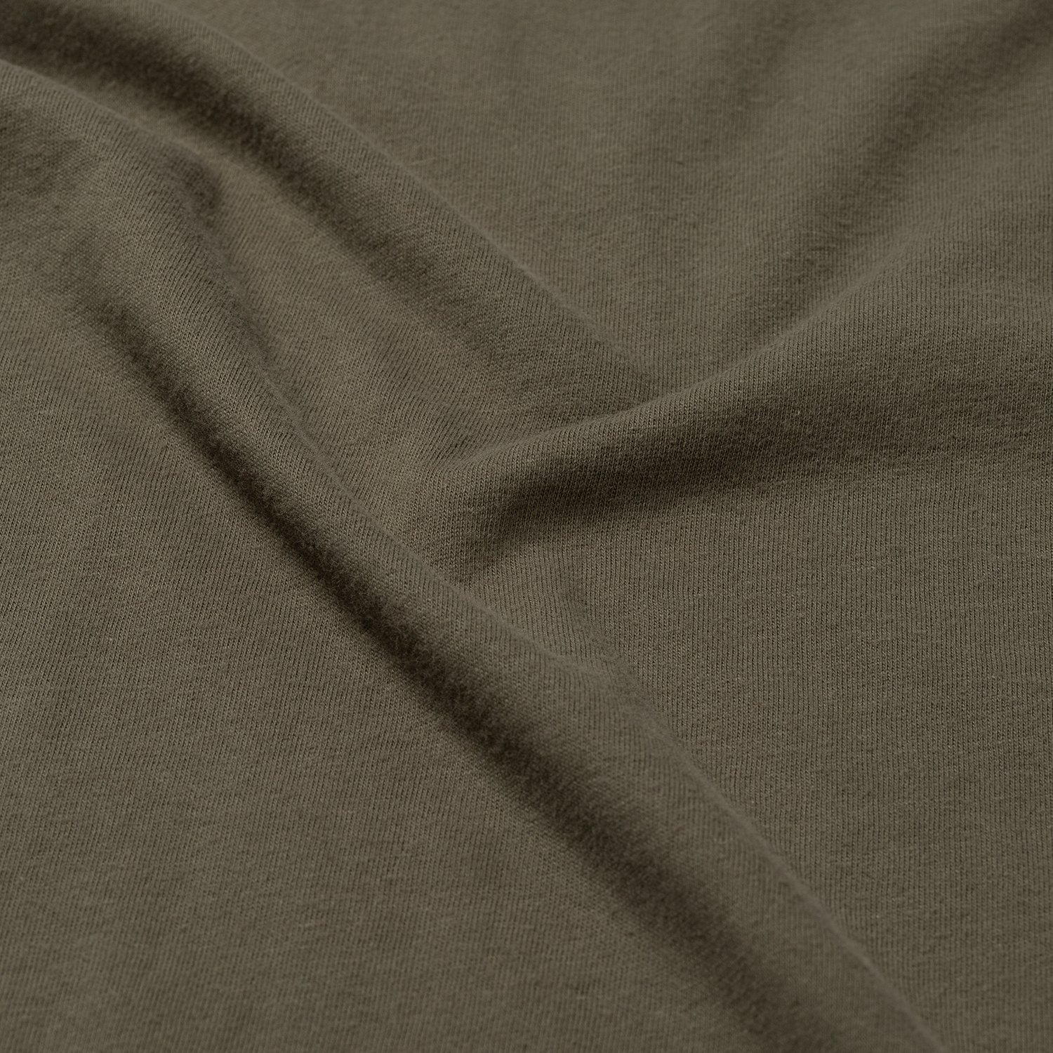 Camiseta cuello redondo verde oliva