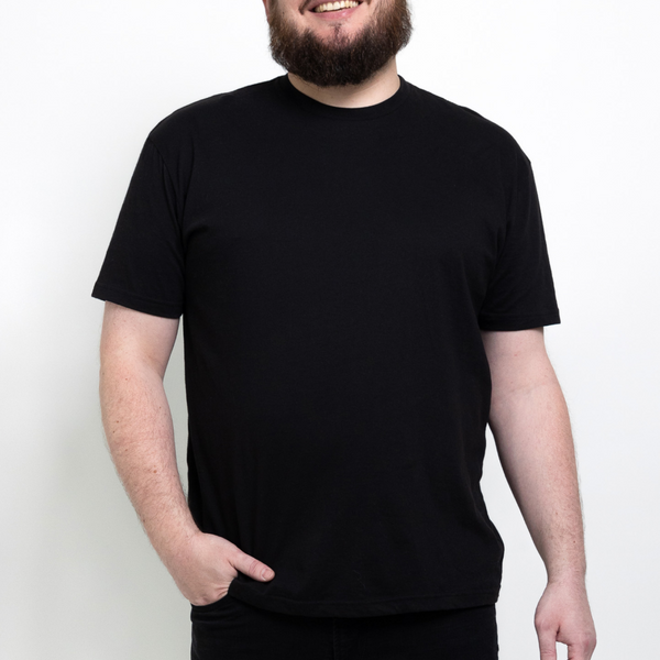 Camiseta Cuello Redondo Negra