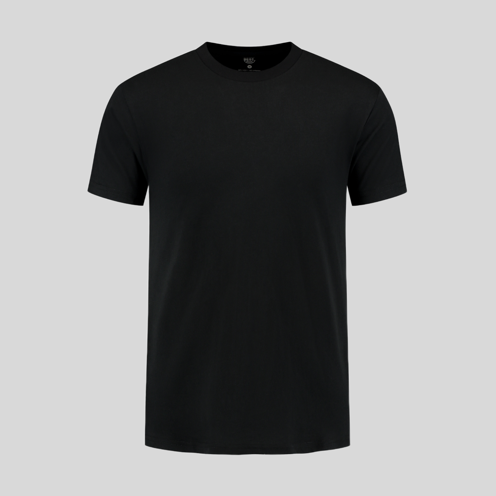 Camiseta Cuello Redondo Negra