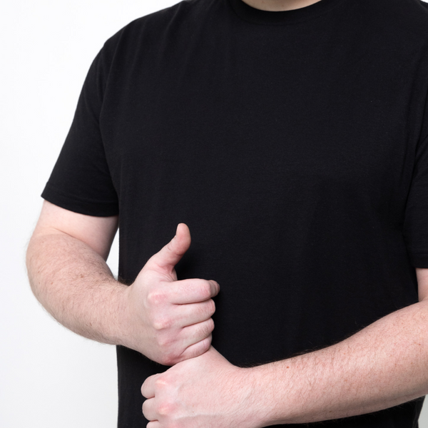 Camiseta Cuello Redondo Negra