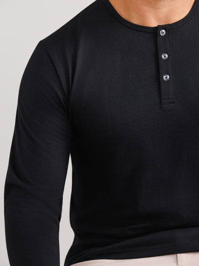 Black Henley 10-pack