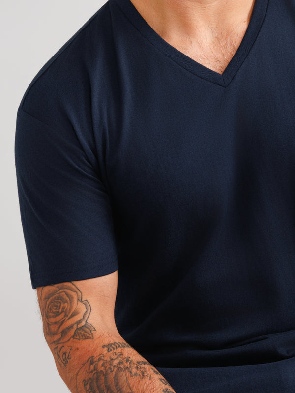 Camisetas V Azul Marino