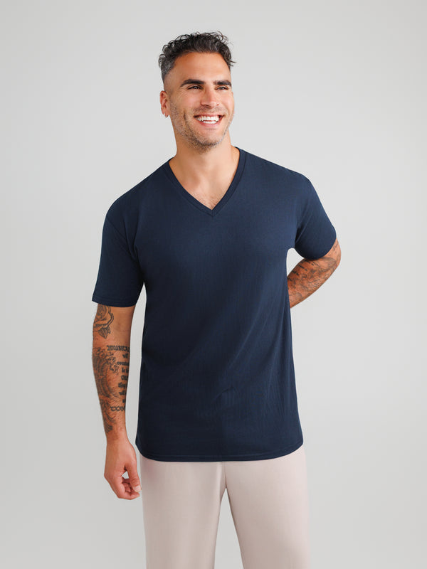 Camisetas V Azul Marino