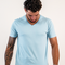 Camisetas de cuello en V azul bebé