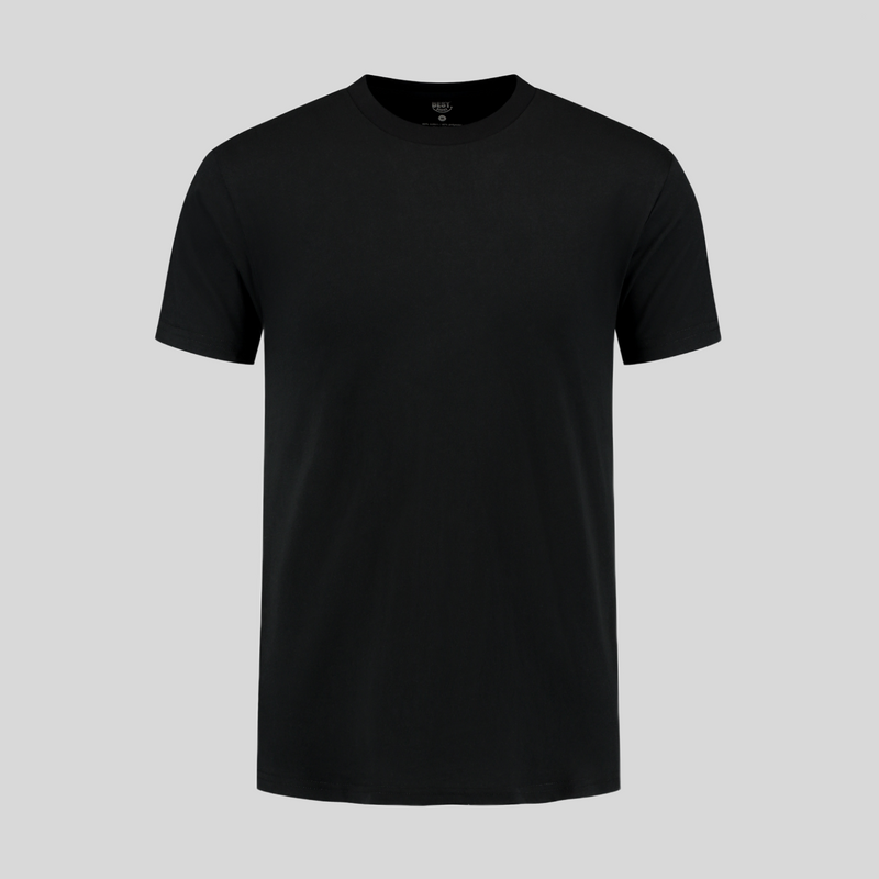 Camiseta Cuello Redondo Negra