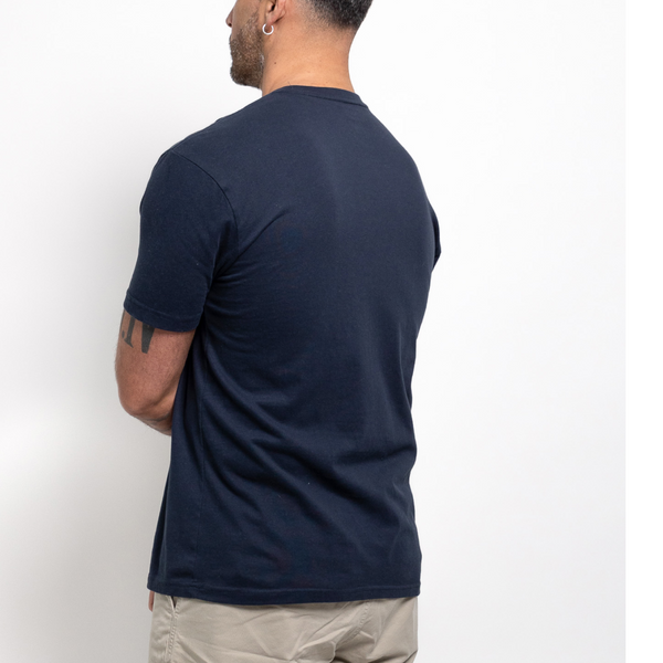 Camiseta cuello redondo azul marino