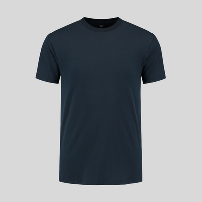 Camiseta cuello redondo azul marino