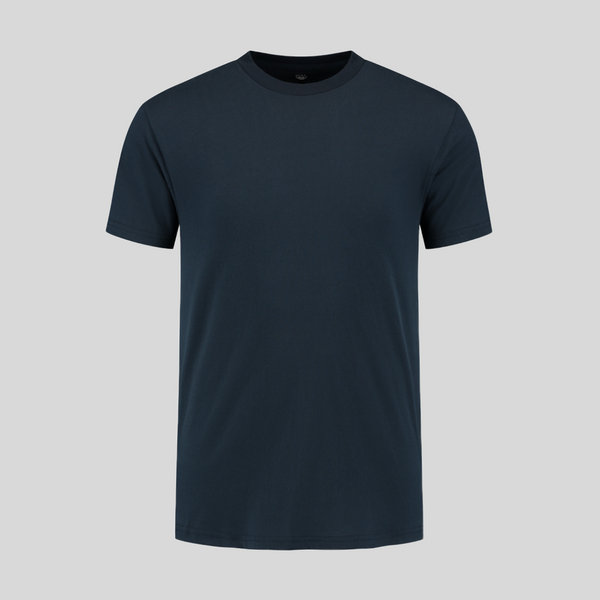 Camiseta cuello redondo azul marino