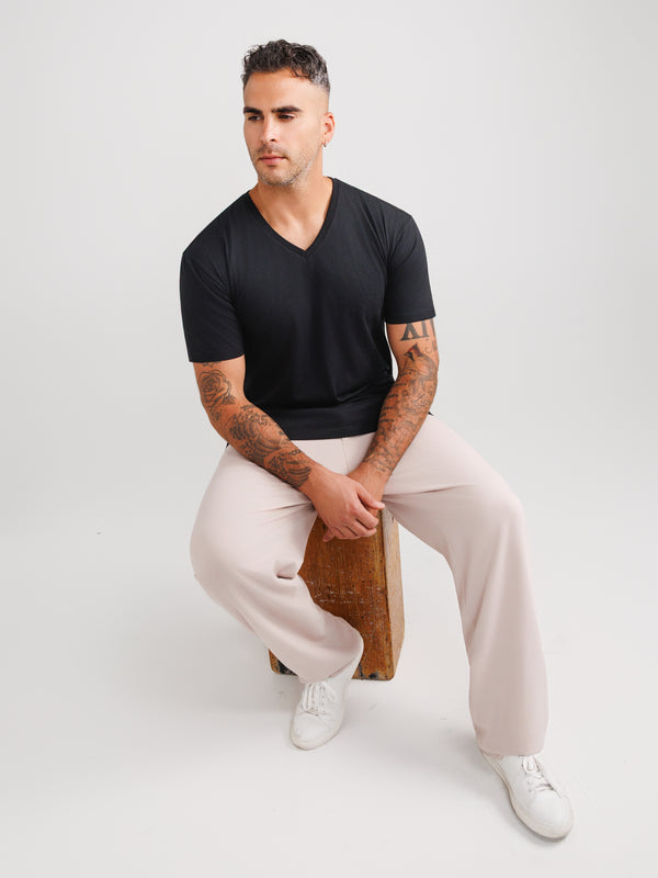 Black V-neck 10-pack