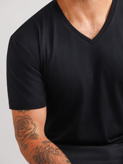 Black V-neck 10-pack