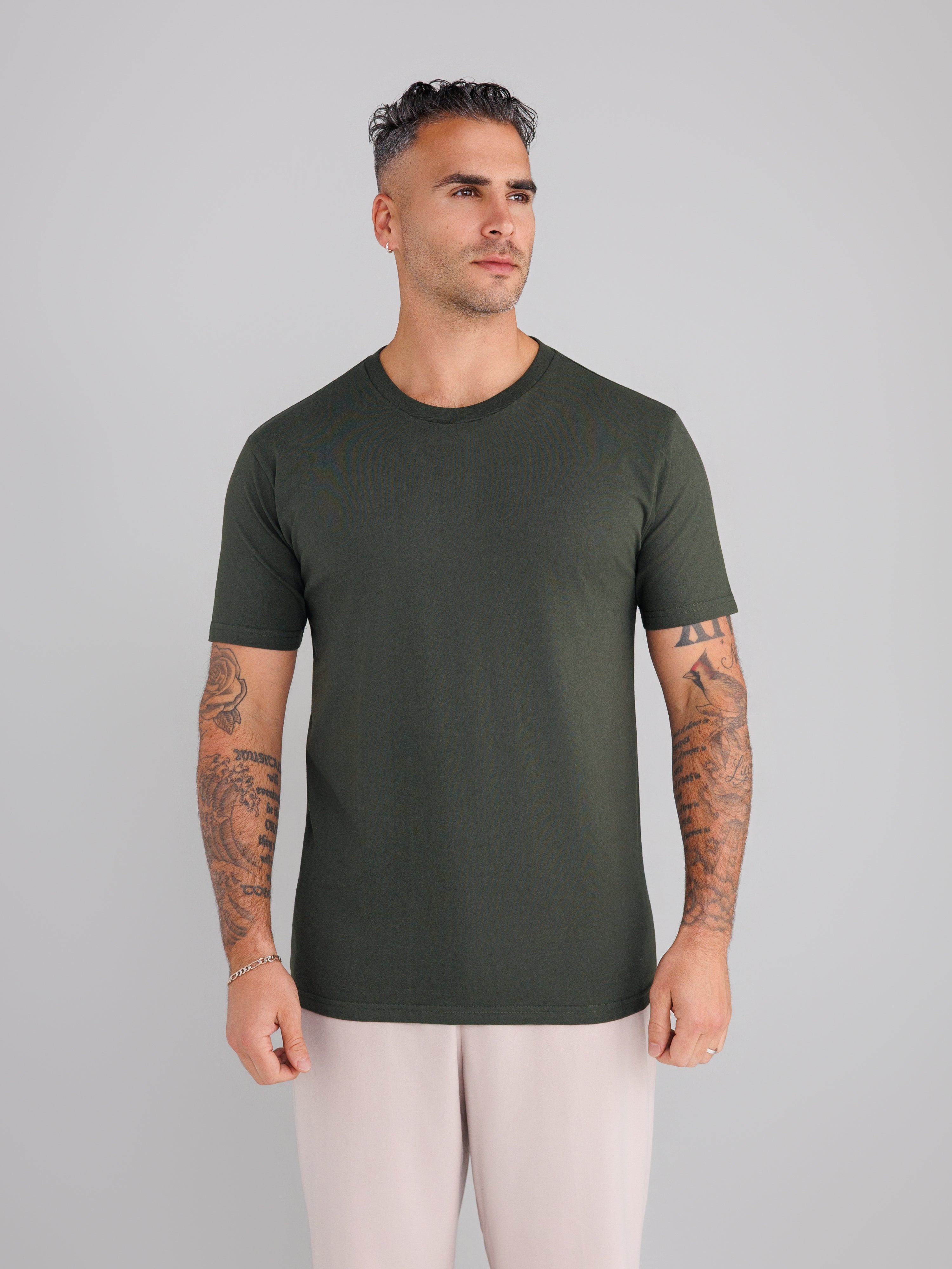 Dark Olive Crew Neck